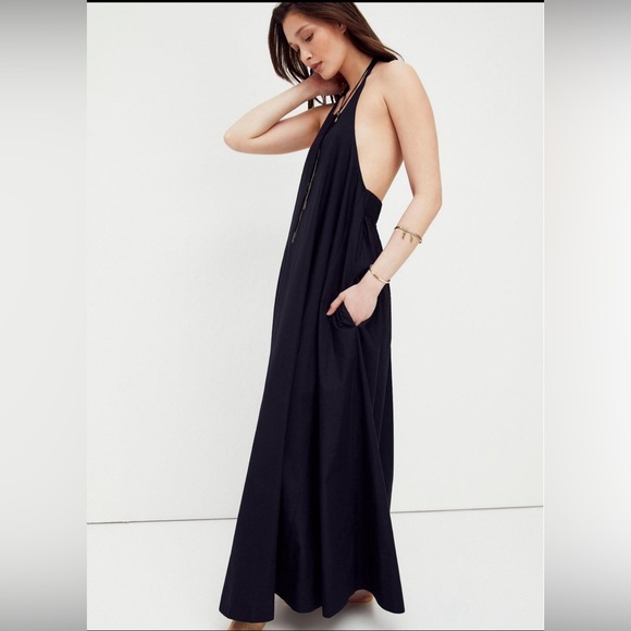 Free People Beachside Tide Maxi Dress NWT X Small Black - Picture 2 of 8